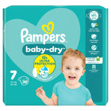 Pampers Baby Dry nappies Size 7 30 Count, imported from the UK