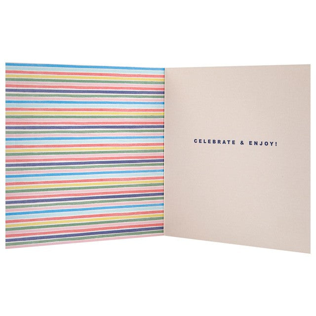 M&S Patterned Son Birthday Card 15x15cm, imported from the UK