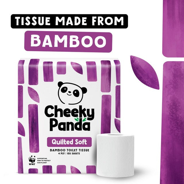 The Cheeky Panda luxury quilted bamboo toilet tissue 9-pack (British brand)
