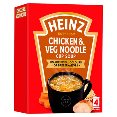 M&S Heinz Chicken Vegetable Noodle Soup Cup 18g Box of 4- Buy online at McGrocer