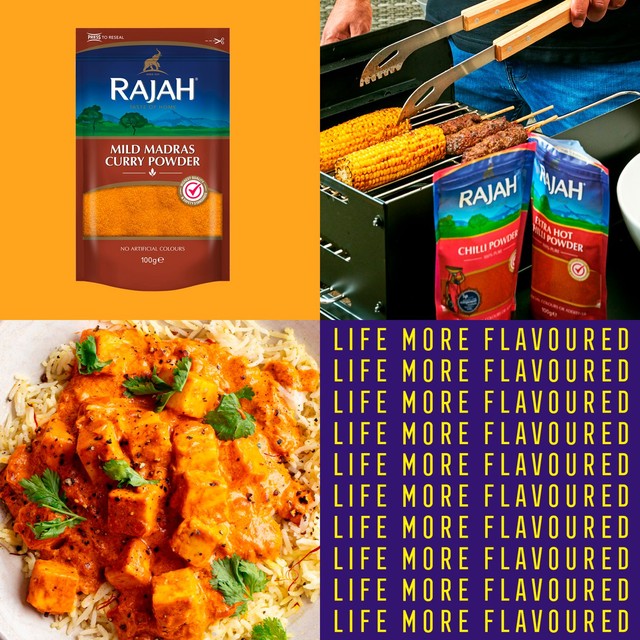 Rajah mild Madras curry powder 100g, imported from the UK