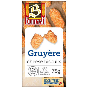 Buiteman Swiss Gruyere Cheese Biscuit Bites 75g