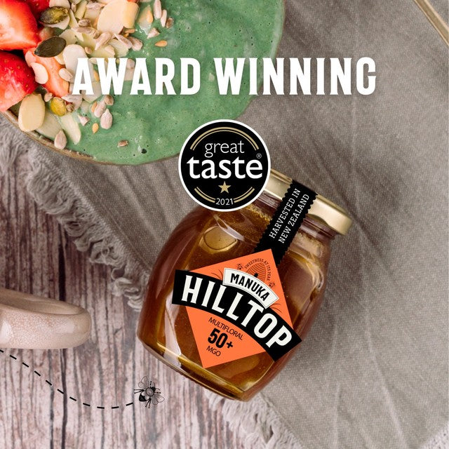Hilltop Honey Manuka MGO50+ honey 225g, UK version
