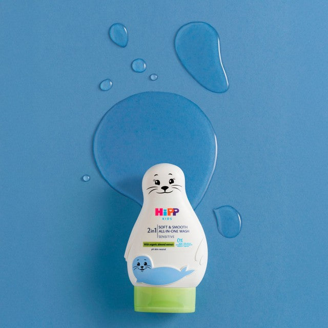 HiPP Kids Soft and Smooth All-In-One Seal Body Wash 200ml, UK version
