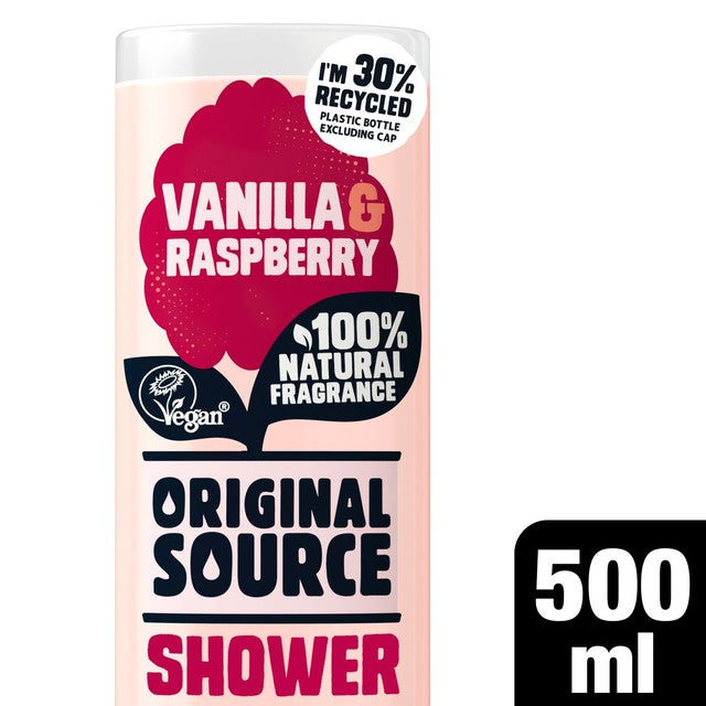 Original Source Vanilla and Raspberry shower gel, UK version