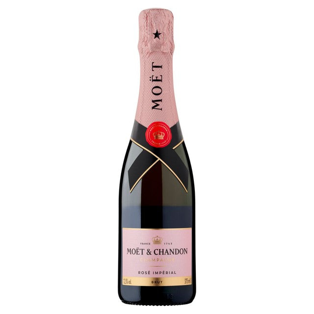 Moet Chandon Rose Imperial Champagne 375ml half bottle, imported from the UK