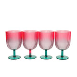 M&S Navigate Summerhouse Ombre Picnic Plastic Wine Glasses Set of 4- Buy online at McGrocer