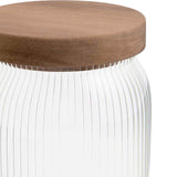 M&S small ribbed glass storage jar, imported from the UK