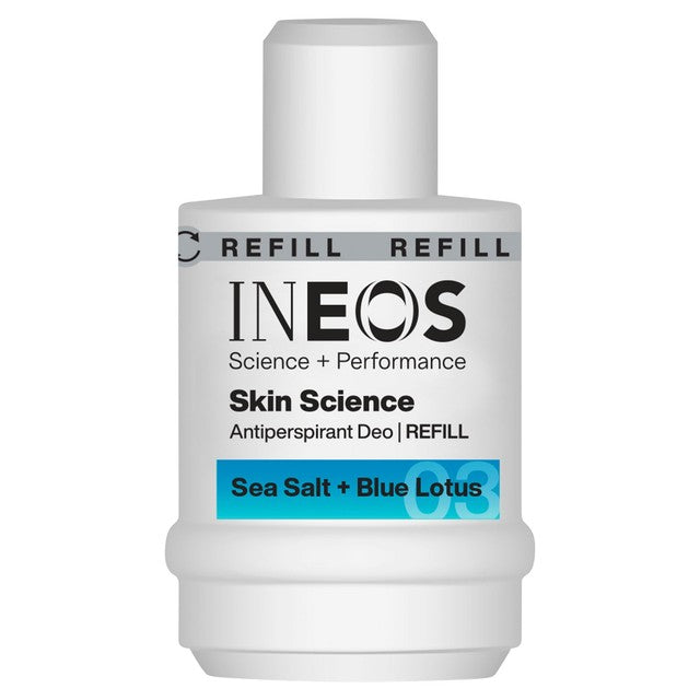 INEOS antiperspirant deodorant roll-on refill Sea Salt + Blue Lotus 50ml, UK version