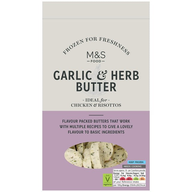M&S garlic and herb butter 200g, imported from the UK