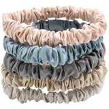 M&S M&S Mulberry Silk Slim Scrunchies Hair Ties 5 Pack- Buy online at McGrocer