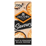 M&S Jacob's Savours Bakes Salt & Cracked Black Pepper Baked Wheat Crackers 200g- Buy online at McGrocer