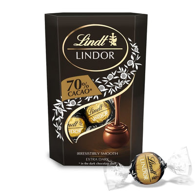 M&S Lindt Lindor Extra Dark Chocolate Truffles Box 200g- Buy online at McGrocer