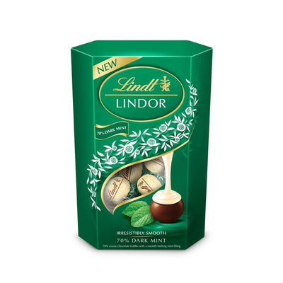 Lindt LINDOR Dark Mint Chocolate Truffles Box 200g