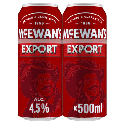 علب بيرة McEwan's Export Premium Ale 4 × 500 مل