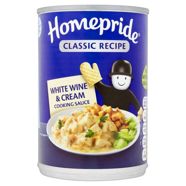 Homepride white wine and cream cooking sauce 400g, UK version