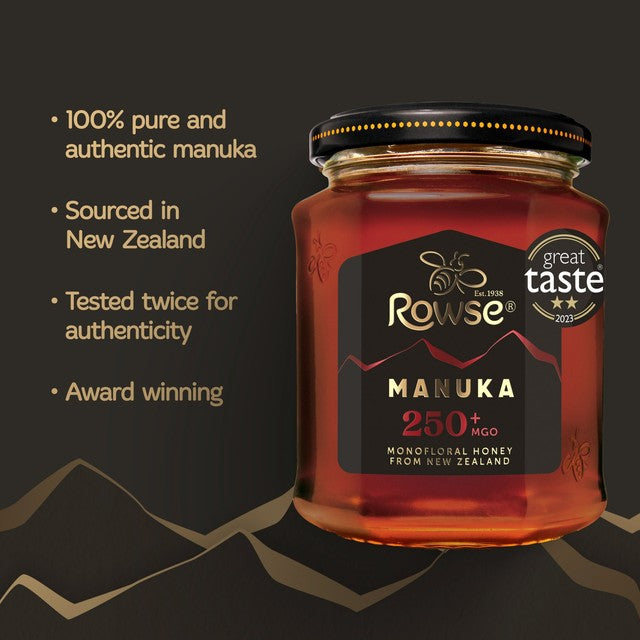 Rowse Manuka honey 250+ MGO 225g, imported from the UK