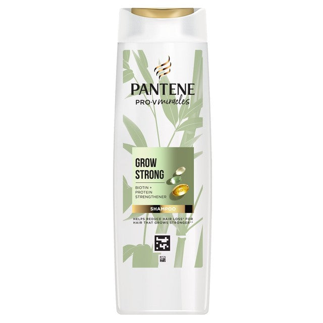 Pantene Grow Strong Shampoo with bamboo and biotin 400ml, imported from the UK