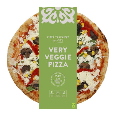 M&S M&S Very Veggie Woodfired & Stonebaked Vegetarian Pizza 477g- Buy online at McGrocer