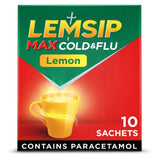 M&S Lemsip Max Cold & Flu Lemon Paracetamol Relief Sachets 10 Sachets- Buy online at McGrocer