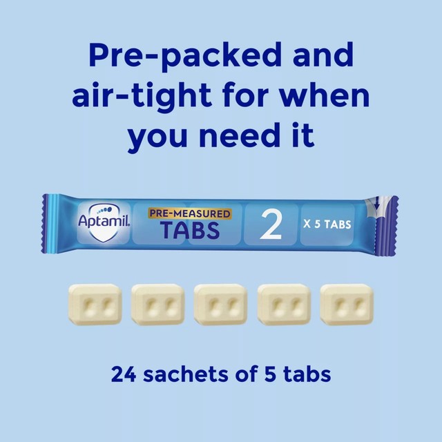 Aptamil follow on baby milk formula tabs 120 per pack - British product