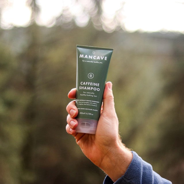 ManCave Caffeine Shampoo 200ml, imported from the UK