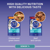 Purina One Senior cat food 8x85g, imported from the UK