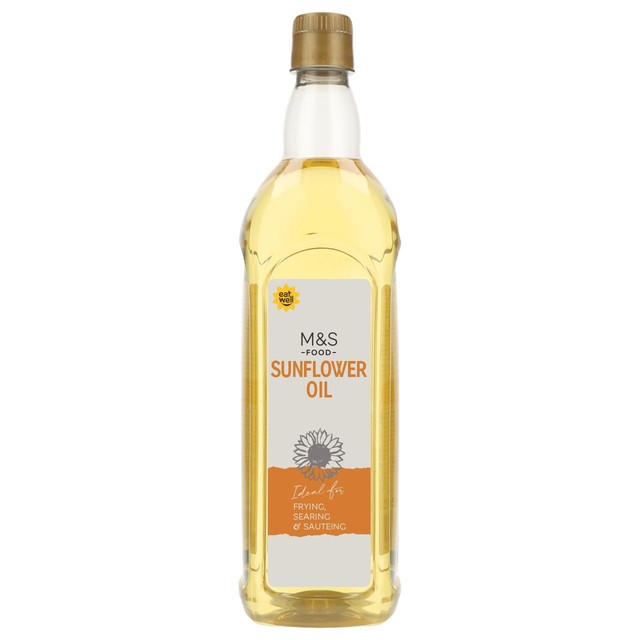 M&S Sunflower Oil 1L bottle, imported from the UK