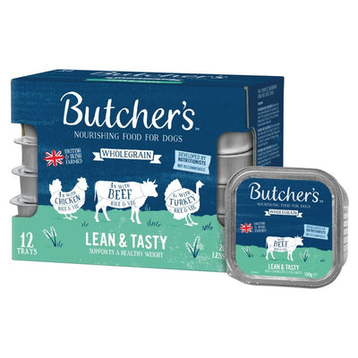 M&S Butcher's Lean & Tasty Low Fat Dog Food Trays 12 x 150g- Buy online at McGrocer