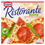 Dr. Oetker frozen vegan pepperoni salami pizza 295g - British product