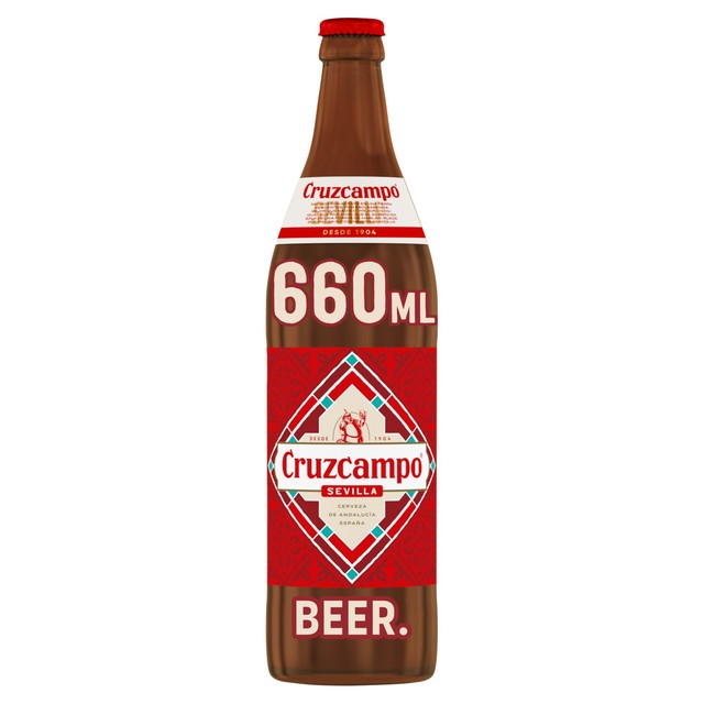 Cruzcampo lager beer 660ml - British product