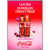 Coca-Cola Cherry Float sparkling soft drink - British product