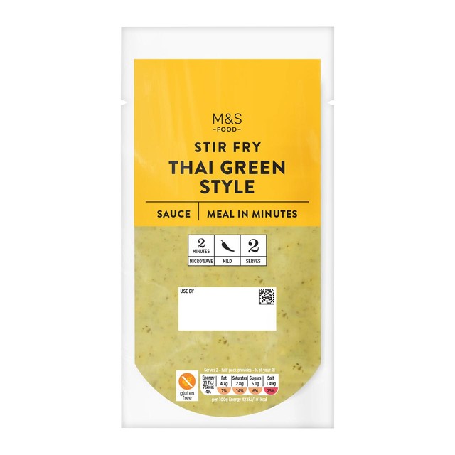 M&S Thai green curry style sauce 150g, imported from the UK