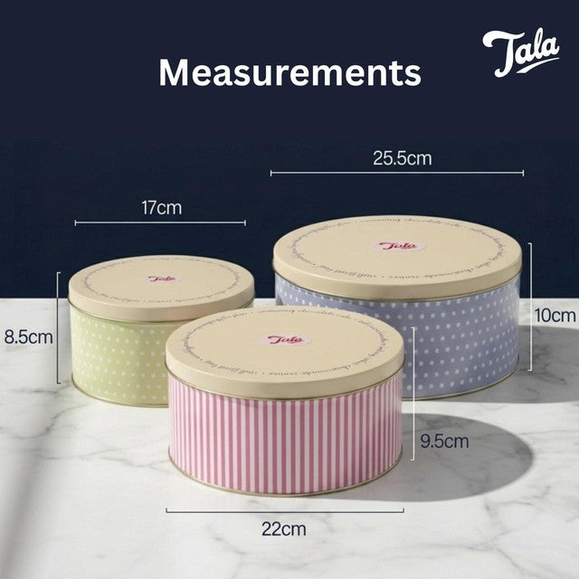 Tala Originals cake tins set of 3 nesting sizes, UK version