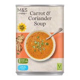 M&S M&S Carrot & Coriander Soup Canned Soup 400g- Buy online at McGrocer