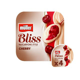 Muller Bliss Mascarpone Cherry Yogurt 4x110g