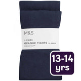 M&S M&S Girls 60 Denier School Tights, 13-14 Years, Navy- Buy online at McGrocer