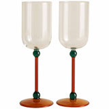 M&S Bobble Contrast Wine Glasses set of two, imported from the UK