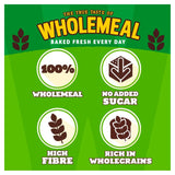 Warburtons wholemeal sliced bread 800g (British brand)