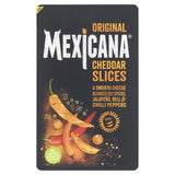 Ilchester Mexicana spicy cheddar cheese slices with jalapeño and bell peppers 160g, imported from the UK
