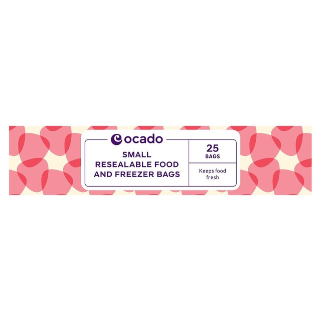 Ocado small resealable food and freezer bags, imported from the UK