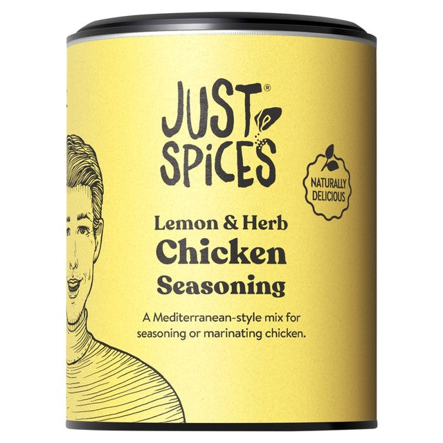 Just Spices Lemon & Herb Chicken Seasoning can - British product