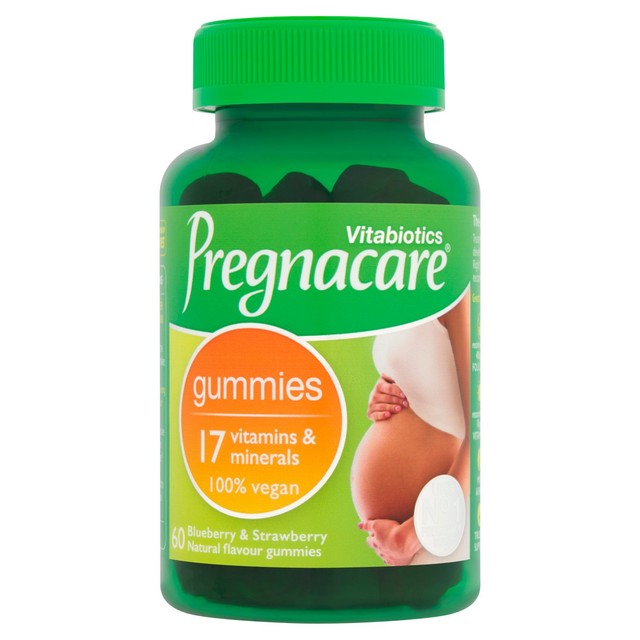 Vitabiotics pregnancy vitamin gummies strawberry and blueberry flavour 60 gummies (British brand)