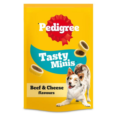 M&S Pedigree Tasty Minis Cheese & Beef Nibbles Soft Dog Treats 140g- Buy online at McGrocer