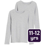M&S M&S Unisex Heatgen Grey Marl Long Sleeve Thermal Top 11-12 Years- Buy online at McGrocer