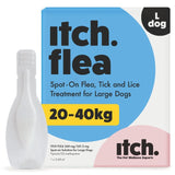 Itch flea spot-on treatment for large dogs 20-40kg, UK version