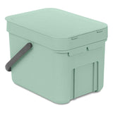 Brabantia Sort & Go Waste Bin Jade Green 6L - British product