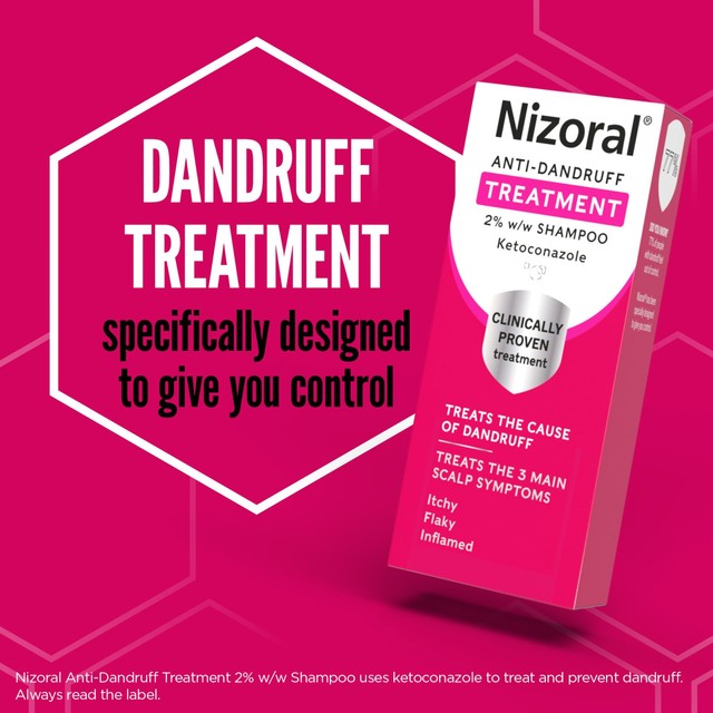 Nizoral anti-dandruff medicated shampoo, imported from the UK