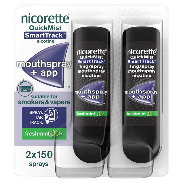 Nicorette Smart Track munnspray duo pakke 150 sprayer, importert fra Storbritannia