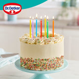 Dr. Oetker rainbow birthday candles 12-pack - British product